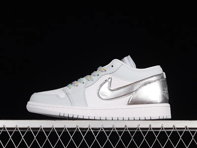 All Categories Air Jordan Jordan Series Basketball Shoes Air Jordan 1 Low Z Edition Air Jordan 1 Low "Gcel" AJ1 Joe 1 Silver Sports Culture Basketball Shoes DX6070-101